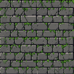 Seamless pixel art stone brick wall tile made with SpriteLab
