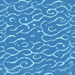 Seamless pixel art water tile made with SpriteLab